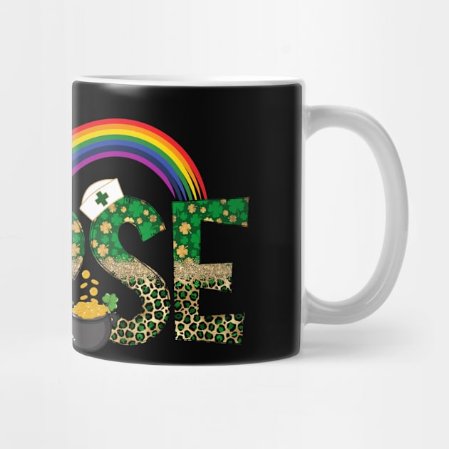 Nurse St. Patrick's Day Stethoscope Rainbow by jackofdreams22